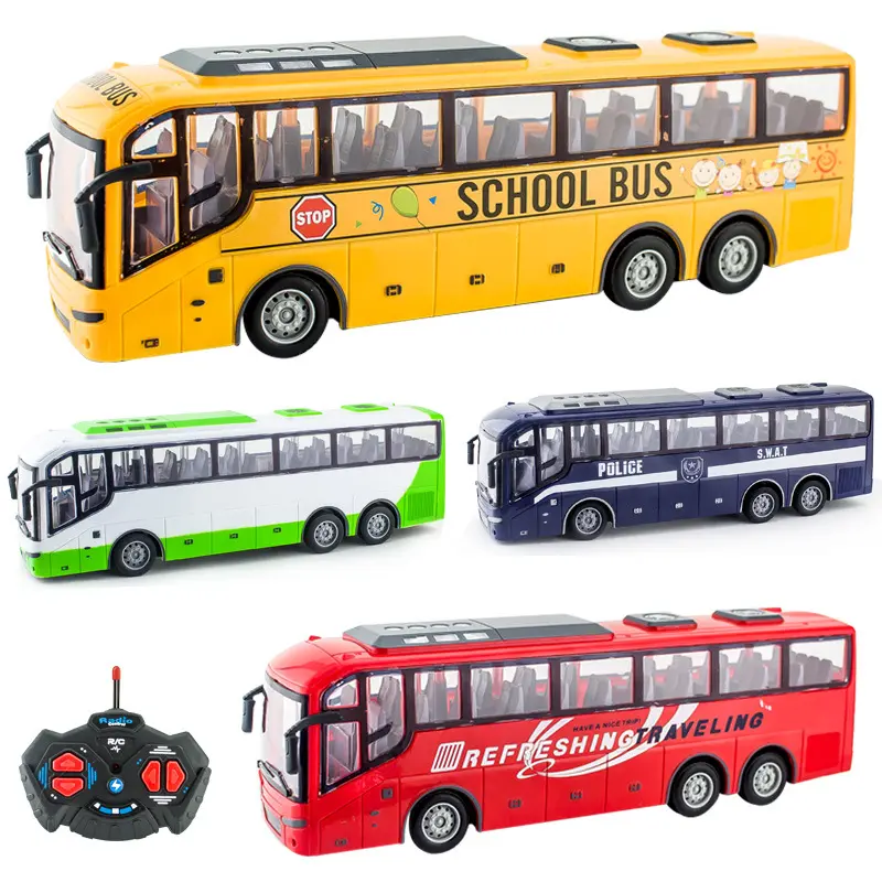 Best Selling High Quality 4ch Radio Control Car RC Modeling Kids Toy Bus