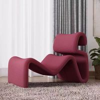 Chaise longue Runxi Designer Abstract Lines Bend Bendy en fibre de verre profilée 2024