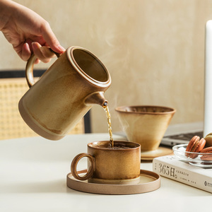 เครื่องชงกาแฟสำหรับ Horeca <span class=keywords><strong>หม้อ</strong></span>ต้มกาแฟทำจากเซรามิกสีขาวพร้อมซอสฟู้ดเกรดออกแบบโลโก้ได้ตามต้องการ - Product Image 4