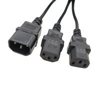 IEC 320 Steckdosen-Splitter Y-Kabel Buchse IEC320 C14 zu Dual C13 Anschluss Verlängerungskabel