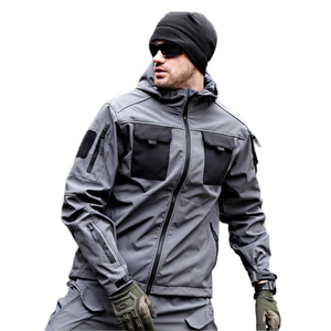 야외 전술용 통기성 지퍼 윈드브레이커 재킷 세트 남성용 가을 겨울 다기능 위장 플리스 안감 - Product Image 3