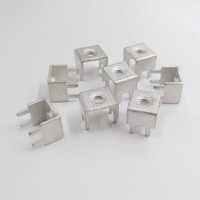 Bornier de soudure PCB7M4 en laiton avec base fixe pour carte de circuit imprimé, connecteur de câblage pour alimentation électrique