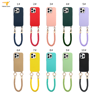 <span class=keywords><strong>Coque</strong></span> de téléphone en Silicone de haute qualité <span class=keywords><strong>avec</strong></span> sangle élastique pour <span class=keywords><strong>iPhone</strong></span> 15 CrossBody collier lanière <span class=keywords><strong>cordon</strong></span> de protection - Product Image 6