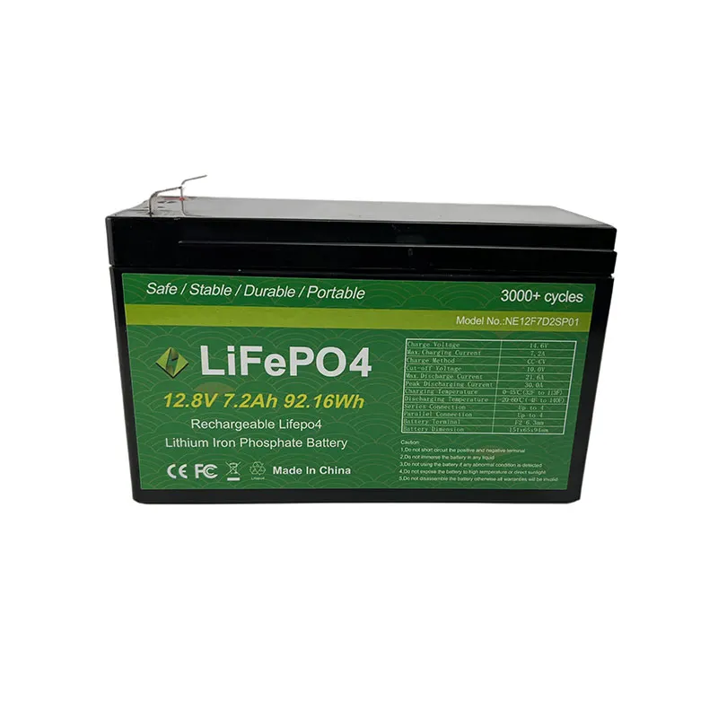 Baterai Mobil Mainan Berkendara Listrik 12 Volt Lifepo4 Dapat Diisi Ulang Baterai Li Ion 12 V 7ah