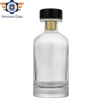 Usine En Gros 175ml Clair Bouteilles En Verre D'alcool pour Whisky Spiritueux Vodka Gin Rhum Brandy Liège Diffuseur Bouteilles