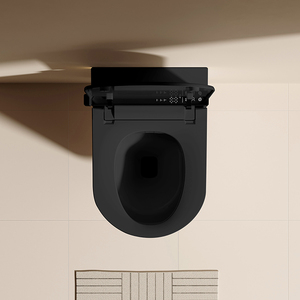 S005 <span class=keywords><strong>WC</strong></span> intelligent mural allongé avec application et télécommande, siège chauffant, séchage à air chaud, veilleuse, design moderne en céramique - Product Image 2