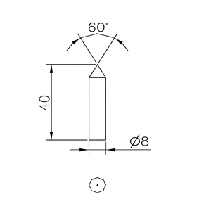 Control <b>Pin</b> 60 Degree Taper 8mm 40mm Length Precision Gauge Tool - Product Image 1