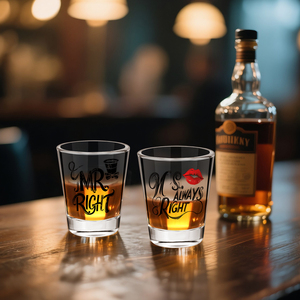 Stock 2 pz/set <span class=keywords><strong>Mr</strong></span> destra e signora sempre a destra novità coppia Shot bicchieri con confezione regalo per la festa di nozze bomboniere per gli ospiti - Product Image 5