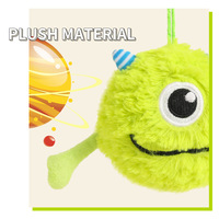 Jouet pour chien en peluche Monstre avec balle couineuse et noyau rebondissant en TPR pour le jeu interactif et le nettoyage des dents