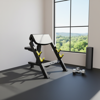 Machine à Crunch LENDON de qualité commerciale, dotée d'une résistance réglable et d'un curl de prédicateur assis ergonomique