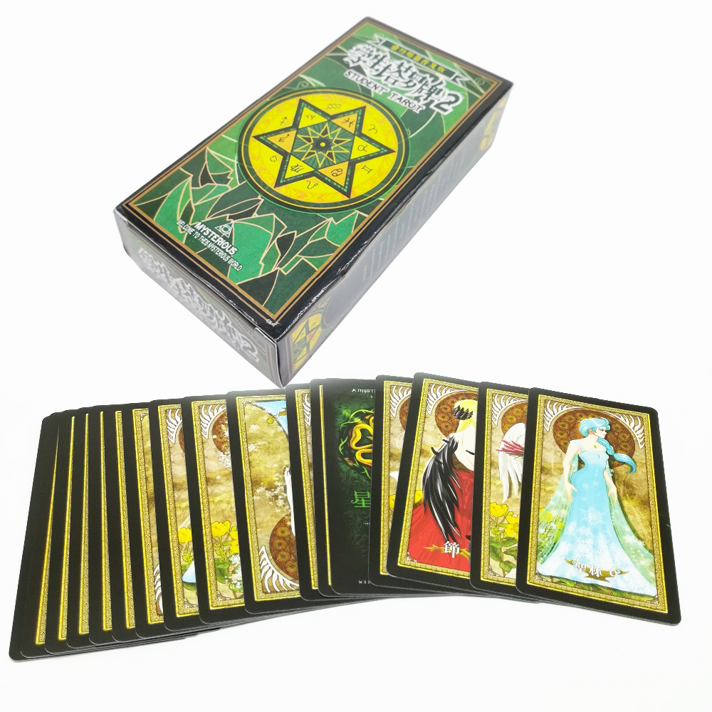 Benutzer definierte Sailor Moon schönsten holgraphischen Tarot-Spielkarten Design drucken heiligen Gral Tarot Deck 78 Tarot-Karten