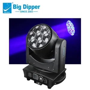 Big Dipper LM0740 Ktv Private Room Disco Stage Moving Head Light 7*40w Rgbw 4 In 1 Zoom Stage Wash Light