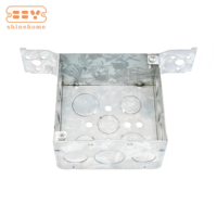 Boîte électrique métallique carrée de 4 pouces 52171W-FS avec support CV