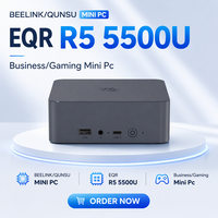 Beelink EQR5 Mini PC AMD Ryzen 5 5500U 16GB DDR4 480GB SSD Windows Mini Komputer Desktop WiFi6 4K UHD Komputer Bisnis Kantor