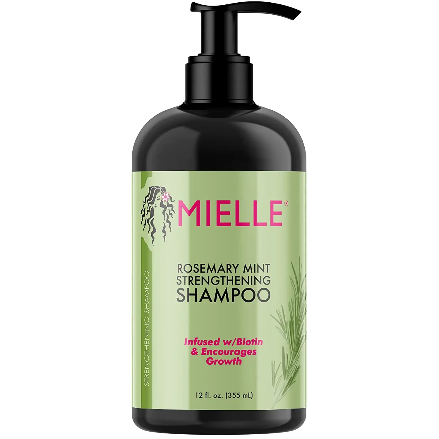 Mielle organik Rosemary Mint Strengthening Shampoo perawatan bergizi yang dalam membersihkan dan memperkuat sampo rambut lemah