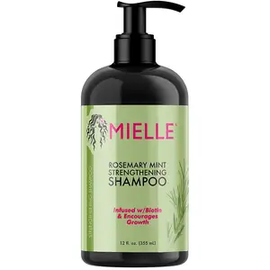 Mielle Organics Rosemary Mint Strengthening Shampoo Deep Nourishing Care hair Cleaning and Strengthen weak hair Shampoo