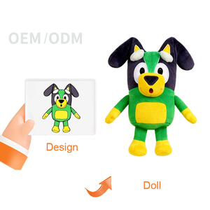 Usine OEM, peluche personnalisée sur mesure, chiot de dessin animé, peluche douce brodée, rembourrage en coton PP, commande en gros pour cadeaux personnalisés - Product Image 2