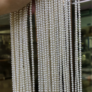 Perlas Redondas de Agua Dulce 100% Naturales AAAAA de 4-5 mm, Forma Barroca, Estilo Moderno para la Elaboración de Joyas, Color <span class=keywords><strong>Perla</strong></span> de Arroz - Product Image 5