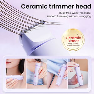Rasoir électrique pour <span class=keywords><strong>femme</strong></span> Rasoir pour <span class=keywords><strong>femme</strong></span> Épilateur à <span class=keywords><strong>moustache</strong></span> indolore Épilateur pour jambe Bikini Corps Tondeuse pour femmes Épilateur facial - Product Image 3