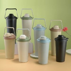 Custom Logo 500/650ml Portable Stainless Steel Tumbler Vacuum <b>Coffee</b> Mug Plastic <b>Bottle</b> for Camping Travel for Outdoor - Product Image 1