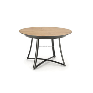 Nuevo diseño de madera MDF muebles de comedor <span class=keywords><strong>mesa</strong></span> de comedor <span class=keywords><strong>redonda</strong></span> <span class=keywords><strong>extensible</strong></span> con base de madera 6 asientos - Product Image 4