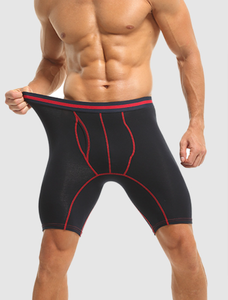 Pantalones Cortos de Compresión de Punto de Talle Alto <span class=keywords><strong>para</strong></span> Hombre, Transpirables, de Algodón y Elastano, Moldeadores de Cuerpo, Control de Abdomen, Pantalones Reductor - Product Image 2
