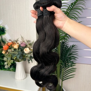 ผมต่อแบบ Body Wave ขายส่ง 9a ยอดนิยม น้ำหนัก 100 กรัมต่อแพ็ค ผมแท้ 100% แบบ Super Double Drawn - Product Image 5