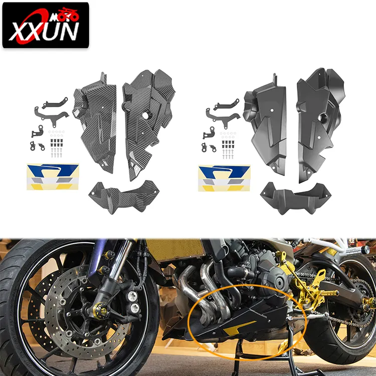 XXUN Aksesori Sepeda Motor, Penutup Pelindung Fairing Kerusakan Mesin Bawah untuk Yamaha MT09 FZ09 Tracer 900GT 2013-2020