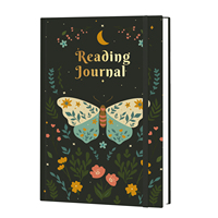 Carnet de lecture personnalisé avec impression, suivi des lectures, journal à couverture rigide, agenda quotidien et mensuel, fournitures scolaires, cahier d'étudiant