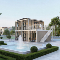 Bureau modulaire en conteneur, bâtiment préfabriqué, conteneur détachable, maison complète en conteneur, maison portable empilable, espace de travail commercial