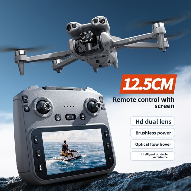 GT50 Drone 4.3 Inch Screen RC Quadcopter Dual Camera Foldable Brushless Motor Aerial Photography FPV US Delivery in 7 Days