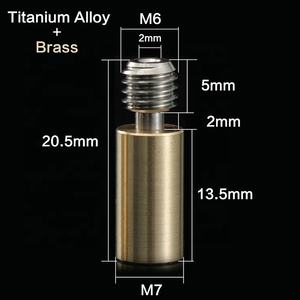 3DSWAY Bi-Métal <span class=keywords><strong>Heatbreak</strong></span> <span class=keywords><strong>V6</strong></span> Chauffe-Bloc Hotend <span class=keywords><strong>V6</strong></span> Titane Alliage En Laiton Gorge M6 Fil M7 Lisse Gorge <span class=keywords><strong>Heatbreak</strong></span> 3D Imprimante - Product Image 6