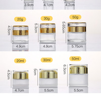 Frasco de crema de vidrio ecológico, tapa dorada de 30ml, 50ml, 60ml, 100ml, 120ml, para embalaje de cosméticos, color blanco de lujo, 20g, 30g, 50g