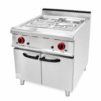 Bain-marie à gaz sur pied avec armoire de rangement, chauffe-plats commercial, équipement de maintien au chaud pour buffet, pour restaurant, hôtel, cuisine