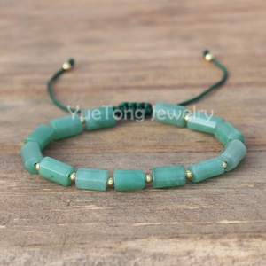 Pulsera <span class=keywords><strong>de</strong></span> Piedras Preciosas Naturales Hechas a Mano para Mujer, Ajustable, con Baño <span class=keywords><strong>de</strong></span> Oro <span class=keywords><strong>de</strong></span> 18k sobre <span class=keywords><strong>Acero</strong></span> <span class=keywords><strong>Inoxidable</strong></span>, Estilo Boho, Venta al Por Mayor - Product Image 3