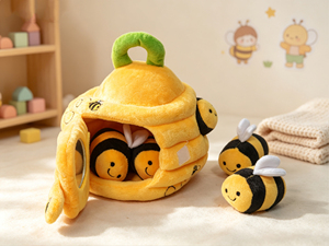 SHINEPEP Juego de Juguetes de Peluche de Colmena, Animales de Peluche Suaves, Juguetes Educativos Montessori para la Educación Temprana de los Niños - Product Image 1