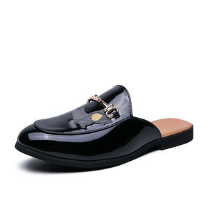 Zapatillas de cuero sin talón para hombre, estilo mocasín, ligeras, para exteriores, para las cuatro estaciones, talla grande, modelo 2026 - Product Image 2