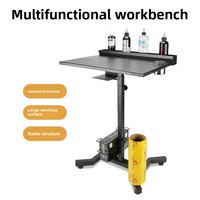 Console de travail multifonctionnelle en acier inoxydable pour tatouage, table de rangement pour encres et pigments, maquillage permanent, services de sourcils, utilisation facile