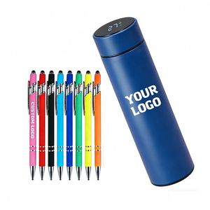 Stylo bille pas cher avec logo personnalisé imprimé, vente en gros, cadeau promotionnel d'entreprise, stylo bille en métal aluminium - Product Image 1