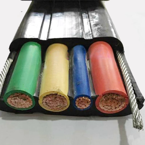 यफ़ब कॉपर ए इंसुलेटेड डबल स्टील वायर लिफ्ट फ्लैट केबल 0.6/1kv 3/4/5 कोर 35-120 वर्ग यात्रा केबल - Product Image 3