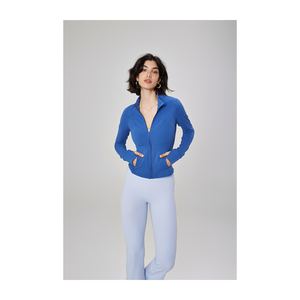 Nueva moda deportiva Casual abrigo adelgazante ajuste manga larga cremallera completa Otoño Invierno mujer Fitness chaqueta ropa de entrenamiento - Product Image 1