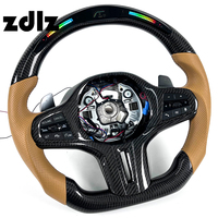Volant en fibre de carbone LED personnalisé pour BMW M2 M3 M4 M5 G20 G30 G31 G32 X3 G01 G02 G87 G80 X5 Accessoires intérieurs de voiture