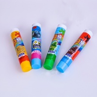 Vente en gros de chewing-gum halal personnalisé, écologique, en tube cylindrique, bonbons pétillants, saveur fraise fruitée