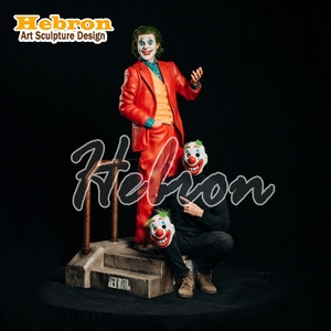 Estatua de Joker de Alta Calidad, Escultura de Resina de Tamaño Real (1:1) del Príncipe del Crimen, Estatua de Fibra de Vidrio para Decoración del Hogar - Product Image 1