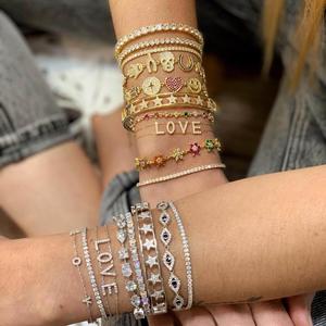 Nouveauté 2026 – Collier plaqué <span class=keywords><strong>or</strong></span> avec micro-pavés CZ colorés et breloque porte-bonheur pour <span class=keywords><strong>l</strong></span>'été - Product Image 3