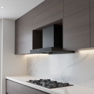 Campana Extractora Inteligente Eléctrica <span class=keywords><strong>de</strong></span> Pared Negra para Cocina, 24x36 Pulgadas, con Control por Voz/Gestos/Táctil, Ideal para Hoteles, Superventas - Product Image 2