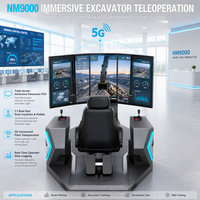 Parallel Driving Cockpit Autonomous Pilot Triple FHD Display Teleoperation Takeover Station for Smart Fleets