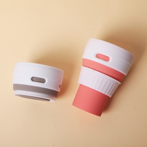 Custom Portable 350ml <strong>Collapsible</strong> Silicone Folding Water Bottle for Outdoor Sports Travel Camping and Coffee Drinking <strong>Cups</strong> - Product Image 3