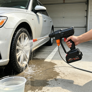 Idropulitrice Portatile Senza Fili, Lavatrice ad Alta Pressione con Batteria al Litio <span class=keywords><strong>24V</strong></span>, Elettro-idropulitrice per Pulizia Auto - Product Image 3