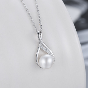 Wholesale S925 sterling silver natural freshwater pearl <b>infinity</b> symbol jewelry set for women's everyday wear - Product Image 3